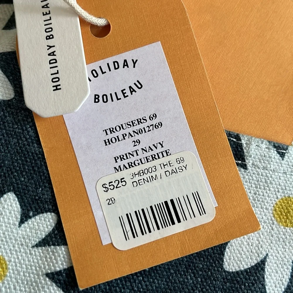 NWT Holiday Boileau denim daisy straight leg jeans size 29 - Picture 11 of 12